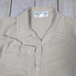 Vintage Patchington Top‎ Embroidered Long Sleeve Size 12 western boho style